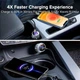 Автомобільний зарядний пристрій QOOVI 80W 2 USB + Type C PD для Apple iPhone Xiaomi Samsung iPad та планшетів(69276746142) - зображення 4