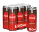 Упаковка безалкогольного сильногазированного напитка Coca-Cola Plus Coffee 250 мл х 6 шт (5449000253682) - изображение 1