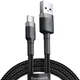 Кабель Baseus Cafule Cable USB for Type-C 100cм|3.0A Gray/Black (CATKLF-BG1) - изображение 1