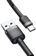 Кабель Baseus Cafule Cable USB for Type-C 100cм|3.0A Gray/Black (CATKLF-BG1) - изображение 4