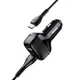 Автомобильное зарядное устройство Hoco Z36 2xUSB|2.4A + Кабель USB Type-C в комплекте (Black) - изображение 7
