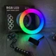 Комплект блогера Ringlight кольцевая LED лампа MJ26 RGB 26 см c штативом 2 м и Bluetooth кнопкой для телефона - изображение 6