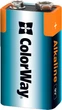 Батарейки 6LR61 СolorWay 9V, Alkaline, крона, (1шт) blister (CW-BA6LR61-1BL) - изображение 1