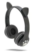 Детский беспроводные Bluetooth-наушники Cat Ear VZV-23M с ушками и LED-подсветкой Черный - изображение 2
