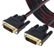 Кабель Dvi-Dvi 1.5 m, 2 ферита, обплетення, Black / Red, 24 / 24pin, (Пакет) Q150 - зображення 1