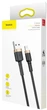 Кабель Baseus Cafule Cable Lightning – USB 1.0 м 2 A Black-Gold (CALKLF-BV1) - изображение 4