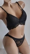 Комплект нижнего белья бюстгальтер и трусики New Style S/M черный (2-211) - изображение 6