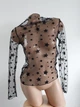 Прозора кофтинка Прозорий гольф кофточка сітка водолазка блузка Honey Fashion Accessories XS/S чорний (10-46) - изображение 3