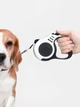 Автоматический поводок рулетка Berry Retractable Dog Leash №1-3 для собак и кошек 5 метров с кнопкой фиксатором White - изображение 4