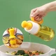 Ємність для олії 2в1 із силіконовим пензликом Flora Oil Dispenser Bottle скляна пляшка диспенсер із ручкою 550мл Yellow - зображення 6