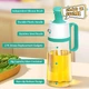 Емкость для масла 2в1 с силиконовой кисточкой Flora Oil Dispenser Bottle стеклянная бутылка диспенсер с ручкой 550мл Blue - изображение 7