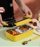 Ланч бокс зі сталевою ємністю Bee Lunch 550 мл - чорний/жовтий (LB-94732) - зображення 3