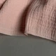 Муслиновая пеленка большая 120x120 см двухслойная хлопковая для новорожденных для пеленания в роддом детская пеленка-плед жатка многослойная для кроватки, коляски и купания для девочки и мальчика Пыльный персик Anny.Home - изображение 3