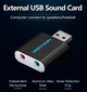 Внешняя звуковая карта Vention USB 2 в 1 (VAB-S17-BK) - изображение 5