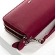 Женский кожаный кошелек на две молнии Dr.Bond W1039-3 Purple-Red - изображение 3