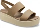 Женские сандалии CROCS Women’s Brooklyn Low Wedge 37 Хаки/бежевый 206453 - изображение 2