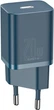Сетевое зарядное устройство Baseus Super Si Quick Charger 1C 20W EU Blue - изображение 1