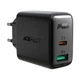Сетевой зарядний пристрій ACEFAST A5 PD32W(USB-C+USB-A) dual port charger Black - зображення 1