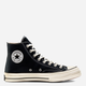 Buty sportowe damskie wysokie Converse Chuck 70 Canvas 162050C 37.5 (5US) 24 cm Czarny/Czarny/Egret (888755675182) - obraz 1