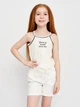 Подростковая майка для девочки Minoti Noir 4 35931TEN 158-164 см Белая (5059030689506) - изображение 1