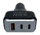 Автомобільний зарядний пристрій XON MaxCharge Type-C 82.5W (2 x Type-C PD30 + Type-A 15V/1.5A) Black (CM1A2C82WB 3500) - зображення 2