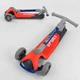 Самокат трехколесный складной F-44077 Best Scooter красный - изображение 7