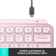 Клавіатура бездротова Logitech MX Keys Mini Wireless Illuminated Rose (920-010500) - зображення 7