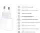 Швидка зарядка, зарядний пристрій Type-C блок живлення 20W Power Adapter PD для Apple іPhone, iPad. - изображение 2