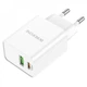 Сетевое зарядное (СЗУ) и кабель Type C Borofone BA69A Resource PD20W+QC3.0 (Type-C to Type-C) (EU) Белый - изображение 4