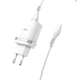 Зарядний пристрій HOCO C12Q Smart QC3.0 charger set USB to Micro-USB cable 18W White (6931474716286) - зображення 3