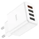 Мережевий зарядний пристрій HOCO C102A Fuerza QC3.0 four-port charger 18W White (6931474777713) - изображение 3