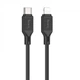 Кабель HOCO X90 Cool силиконовый зарядный дата-кабель PD-to-Lightning 3A/PD20W/1m. Черный - изображение 2