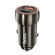 Автомобильное зарядное устройство HOCO Z46A Blue whale PD20W+QC3.0 car charger Metal Gray (6931474770332) - изображение 1
