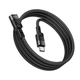 Кабель HOCO U107 Type-C Male to Type-C Female USB2.0 extension cable(L=1.2m) Black - зображення 3