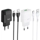 Сетевое зарядне пристрій HOCO C72Q Glorious single port QC3.0 charger set(Type-C) 18W White - зображення 5