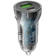 Автомобільний зарядний пристрій HOCO Z47A Transparent Discovery Edition dual port PD30W+QC3.0 car charger Transparent Black - изображение 1