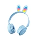Бездротові навушники "Заячі вушка" Wireless Y08R з підсвіткою RGB Bluetooth 5.0 MP3 плеєр Blue - изображение 1