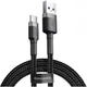 Кабель USB 2.0 AM-Type-C M Baseus CATKLF-AG1 0.5м 20V/3A 60Вт Сірий-Чорний - зображення 4