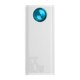 Портативный Аккумулятор Power Bank Baseus Amblight Digital Display Quick Charge 30000 mAh (PPLG-A02) White 65 W - изображение 1