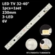 LED підсвітка TV 32-40" 230mm 3-led 32626*35021248 RT176K04TA T180K06TA E-5913-0002 RT176T180K05TA E 1pcs=1set - изображение 1