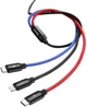 Кабель Baseus Three Primary Colors 3-in-1 5A 1.2 m Black (CAMLT-BSY01) - изображение 5