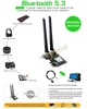 Трьохдіапазонний PCI-E Wi-Fi 6E 5374Mbps + BT5.3 (Intel AX210) адаптер 2.4G/5G/6Ghz + Bluetooth 5.3 (PCE-AXE3000-L) - зображення 3