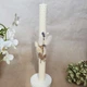 Свічка з натуральної вощини bbee_candles для обряду перше Причастя, айворі, 26х2 см, лагурус і лаванда - зображення 1