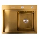 Кухонна мийка Platinum Handmade PVD мідна 580x480x220 R (3,0/1,5 мм корзина та дозатор в комплекті) - зображення 1