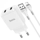 Зарядное устройство HOCO Lightning cable Speedy dual port charger set N7 | 2USB, 5V/2.1A | white - изображение 1