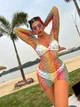 Яскравий сексуальний пеньюар у велику сітку Sexy OneSize різнобарвний (5-127) - зображення 1