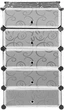 Шафа HCX пластикова для взуття Storage Cube Cabinet «А1-5» 37x37x90 см Чорна (A15C) - зображення 2