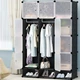 Шкаф HCX гардероб пластиковый Storage Cube Cabinet «МР 312-62А» Черный (31262A) - изображение 2