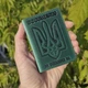 Кожаная обложка на id паспорт, для документов (права, техпаспорт) Villini 017 Зелёный - изображение 6