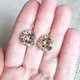 Позолоченные серьги Hand Made с кристаллами Swarovski светло-янтарнвого оттенка - изображение 3